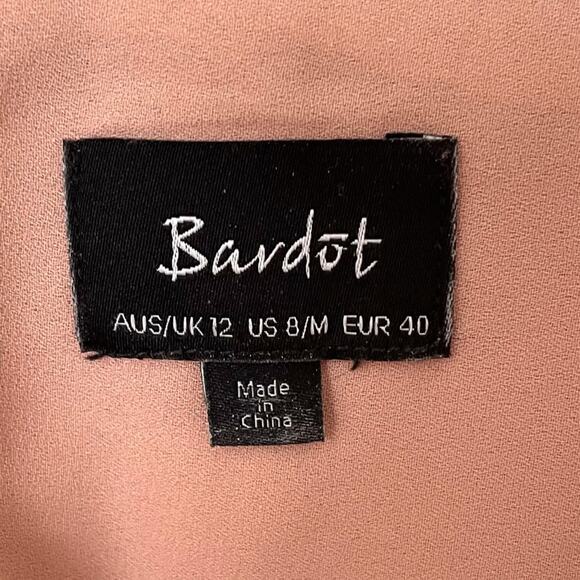 Bardot Cold Shoulder High Low Slip Dress Sz 8 - Picture 5 of 11